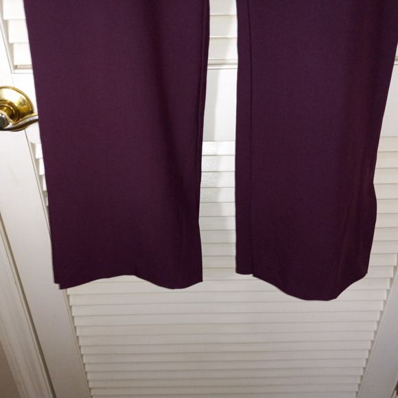 Worthington Trousers With Split Hems Pants Womens Size 14 Wine Pants Career Work - Picture 4 of 13